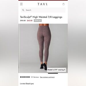 TaviSculpt® High Waisted 7/8 Leggings
